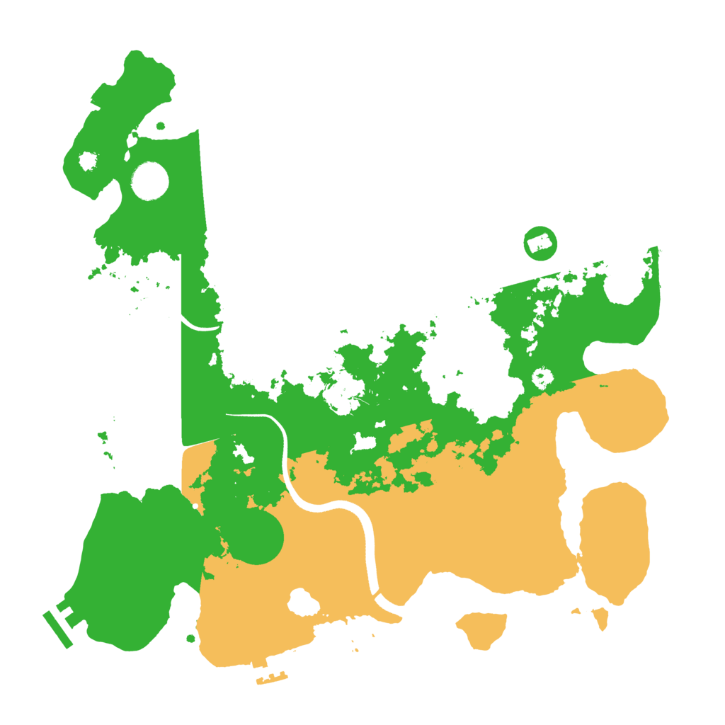 Biome Rust Map: Procedural Map, Size: 3500, Seed: 107384825