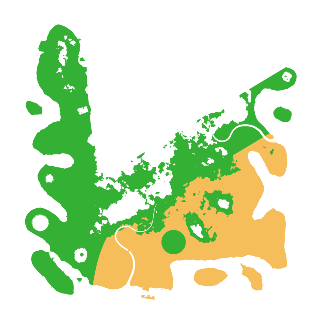 Biome Rust Map: Procedural Map, Size: 3500, Seed: 94385033