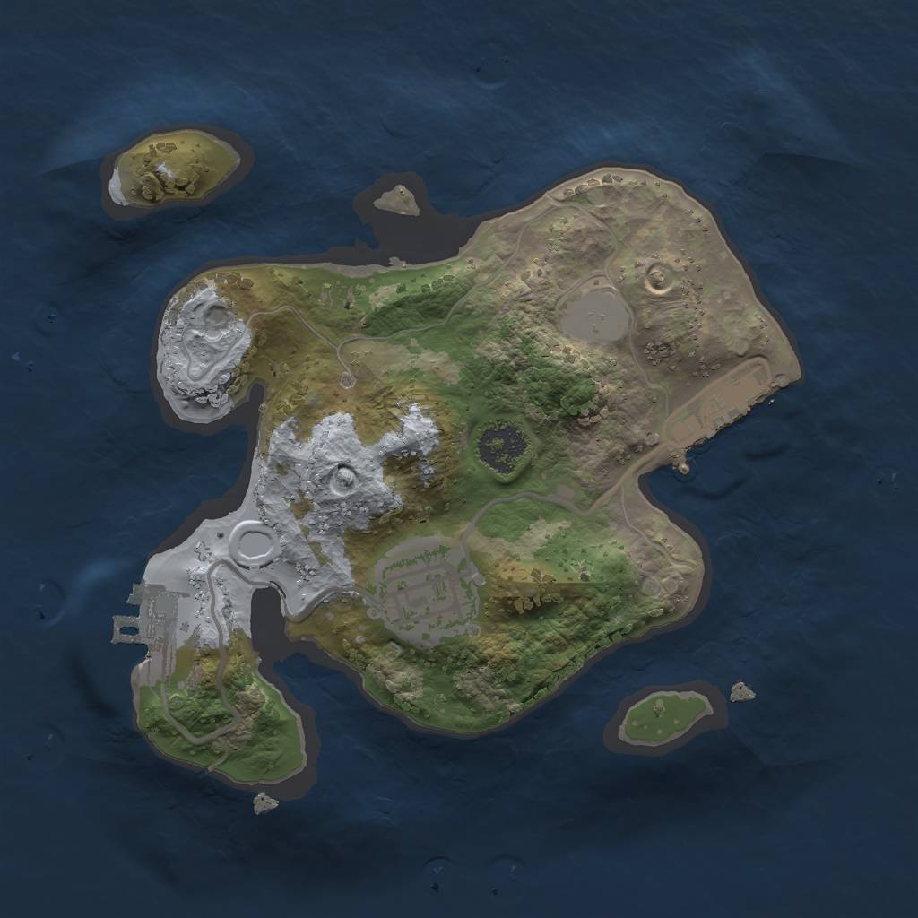 Rust Map: Procedural Map, Size: 2000, Seed: 1388525031, 8 Monuments
