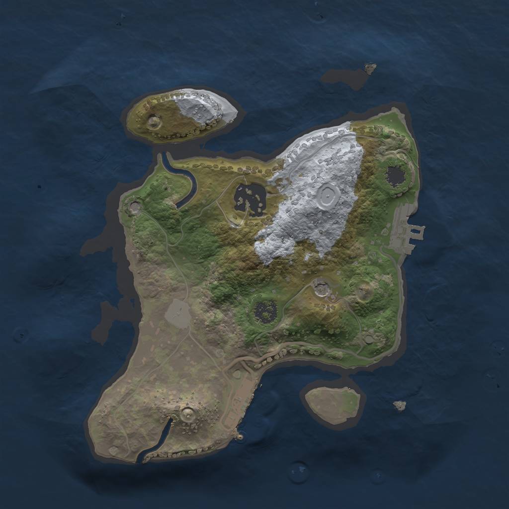 Rust Map: Procedural Map, Size: 2200, Seed: 1389467128, 9 Monuments
