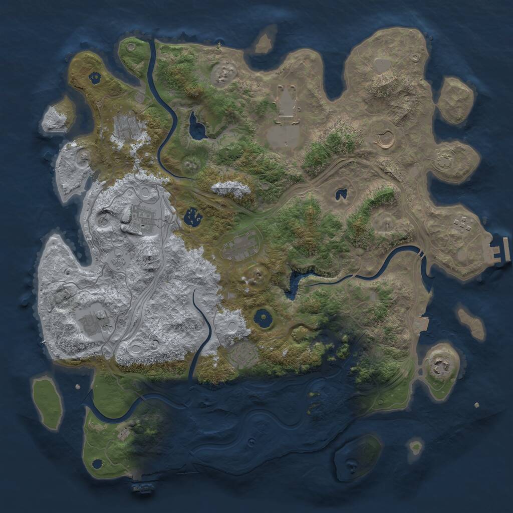 Rust Map: Procedural Map, Size: 4250, Seed: 17894, 16 Monuments