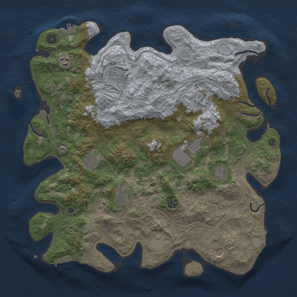 Rust Map: Procedural Map, Size: 4250, Seed: 1725958582, 20 Monuments