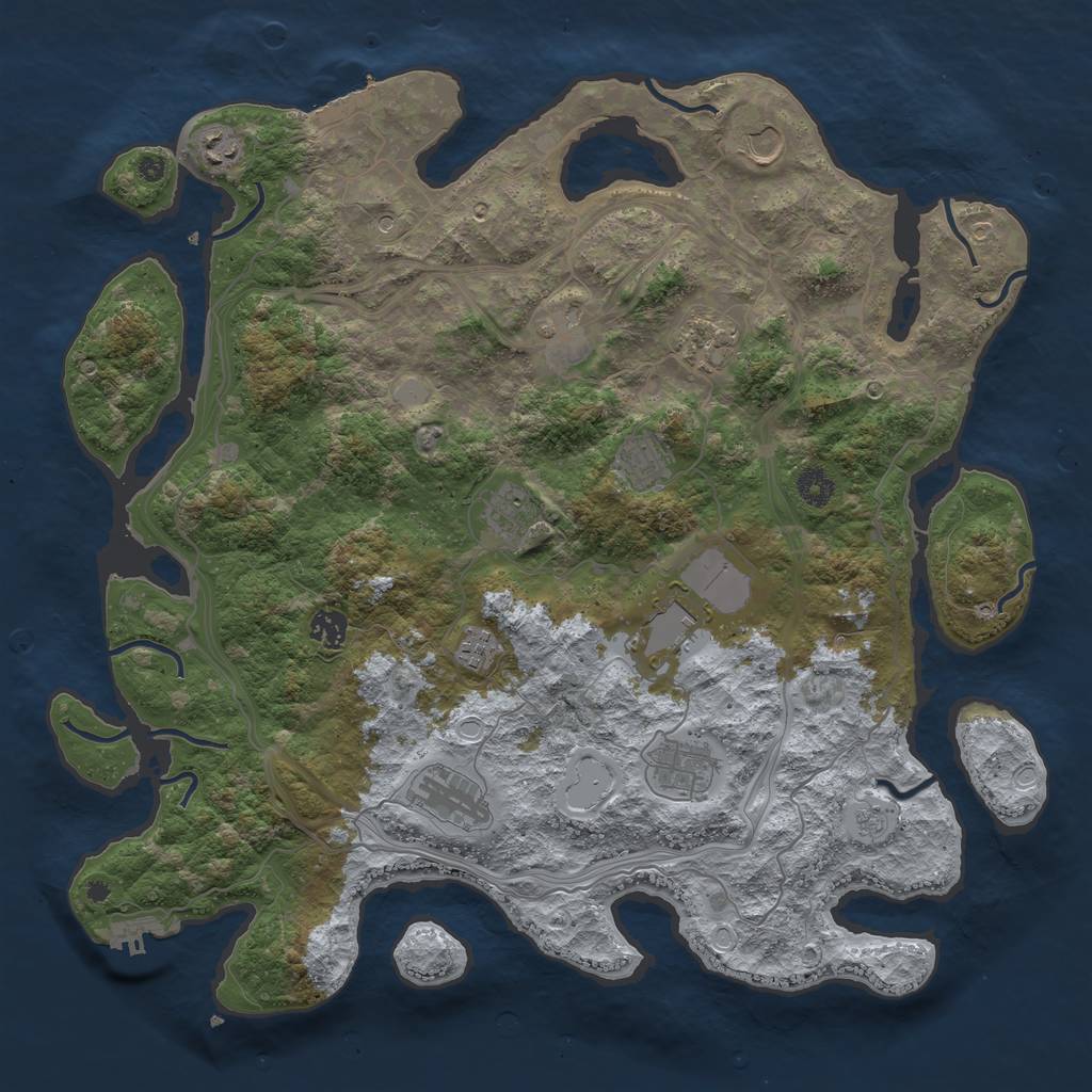 Rust Map: Procedural Map, Size: 4250, Seed: 37657572, 20 Monuments