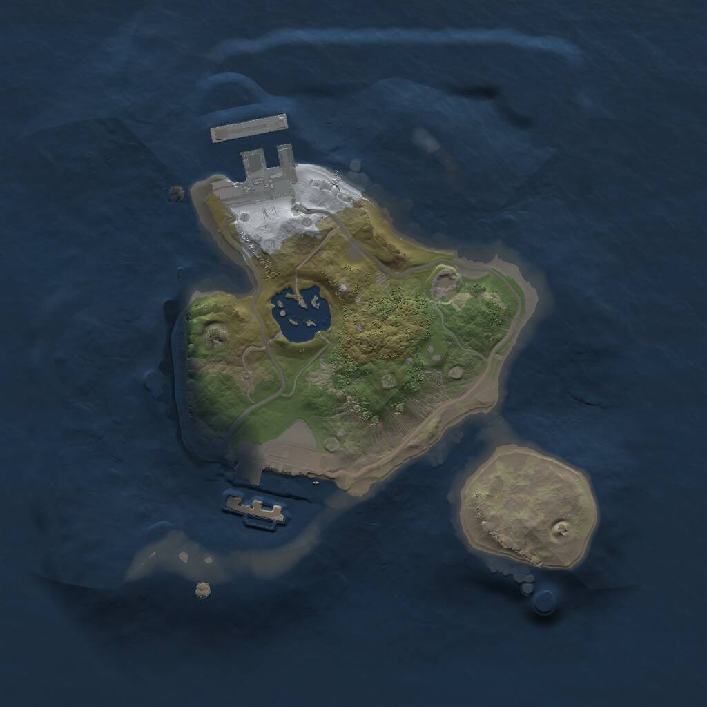 Rust Map: Procedural Map, Size: 1850, Seed: 96624831, 4 Monuments