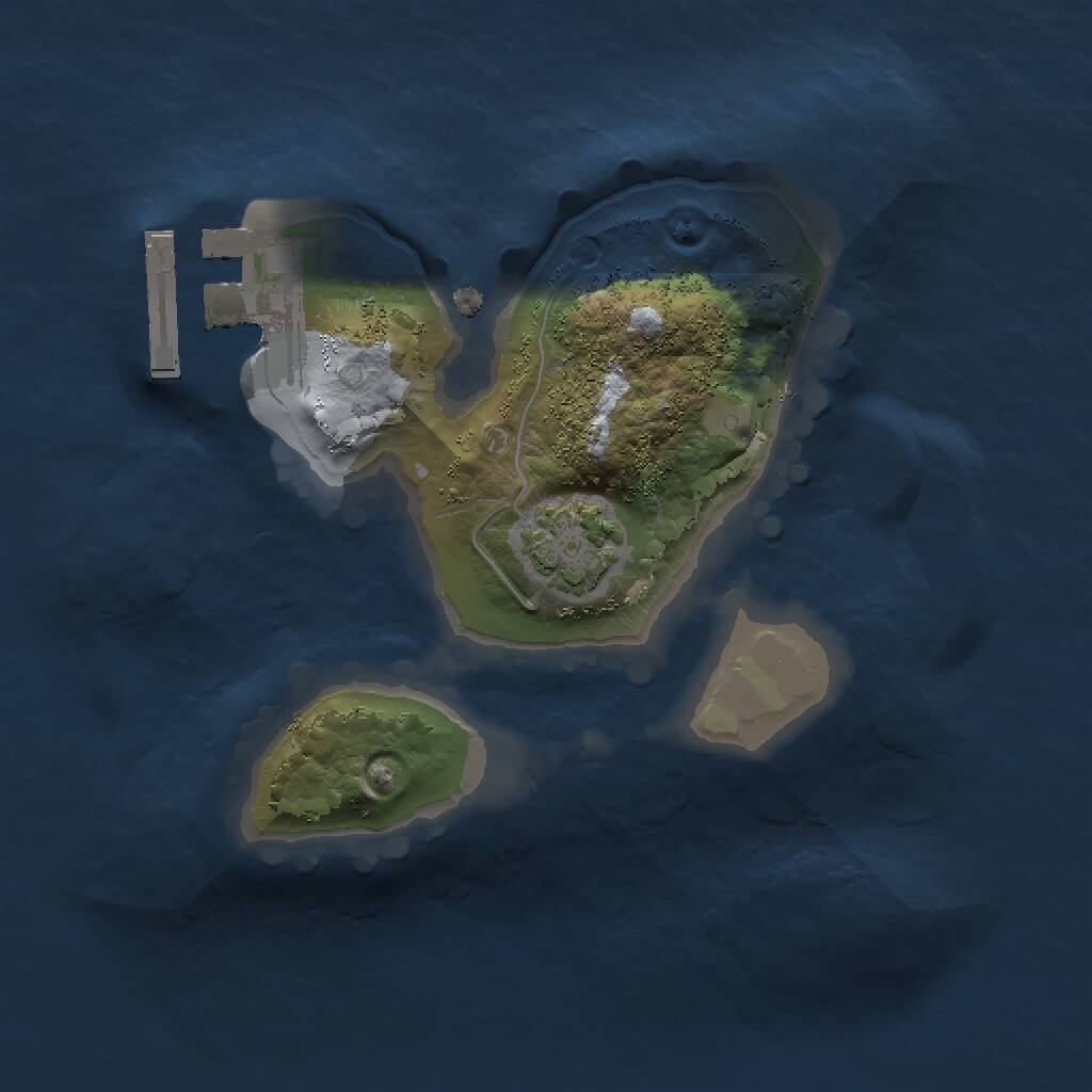 Rust Map: Procedural Map, Size: 1500, Seed: 25890078, 3 Monuments