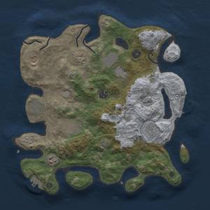 Thumbnail Rust Map: Procedural Map, Size: 3500, Seed: 965625072, 17 Monuments