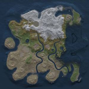Thumbnail Rust Map: Procedural Map, Size: 3600, Seed: 45783020, 14 Monuments