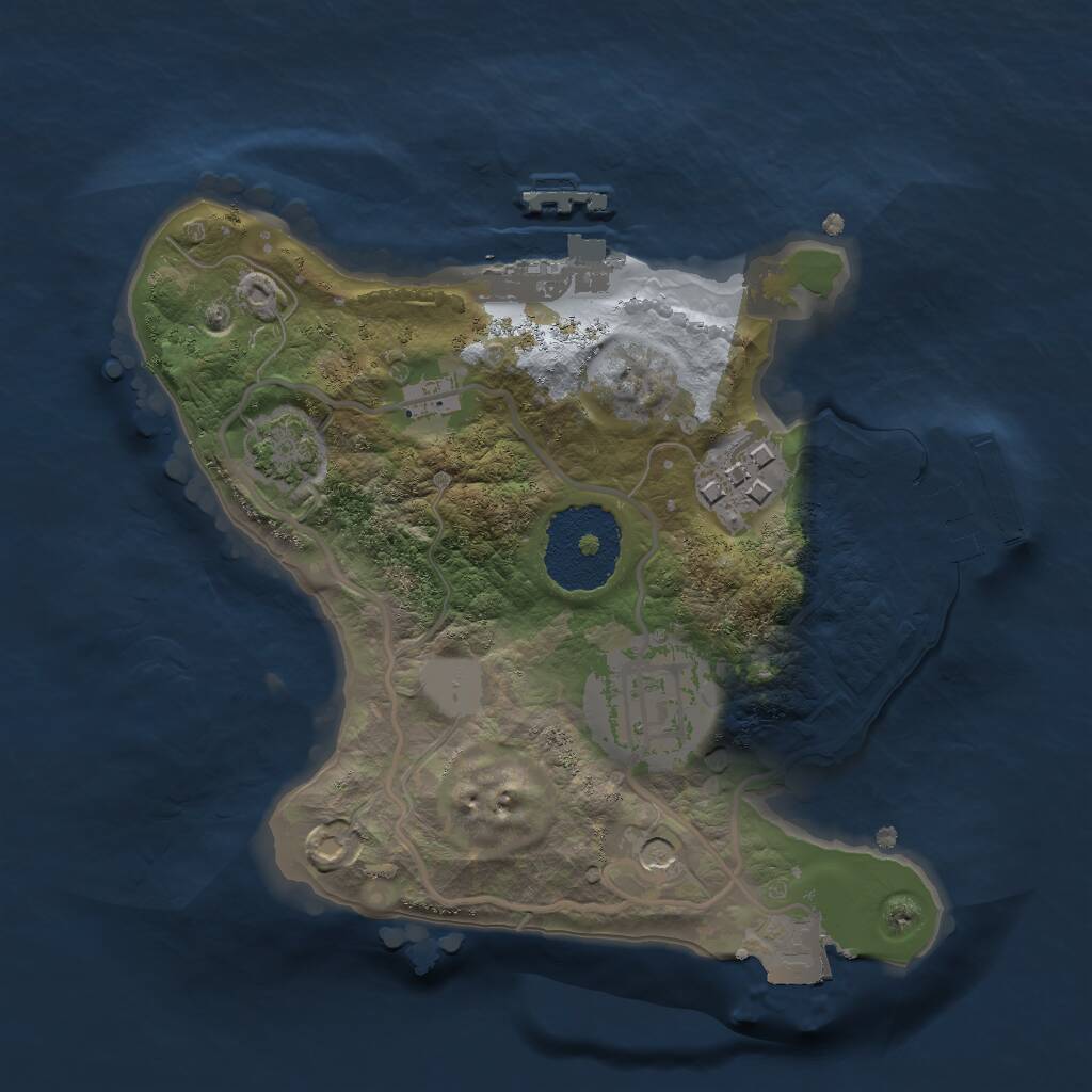 Rust Map: Procedural Map, Size: 2000, Seed: 20221227, 7 Monuments