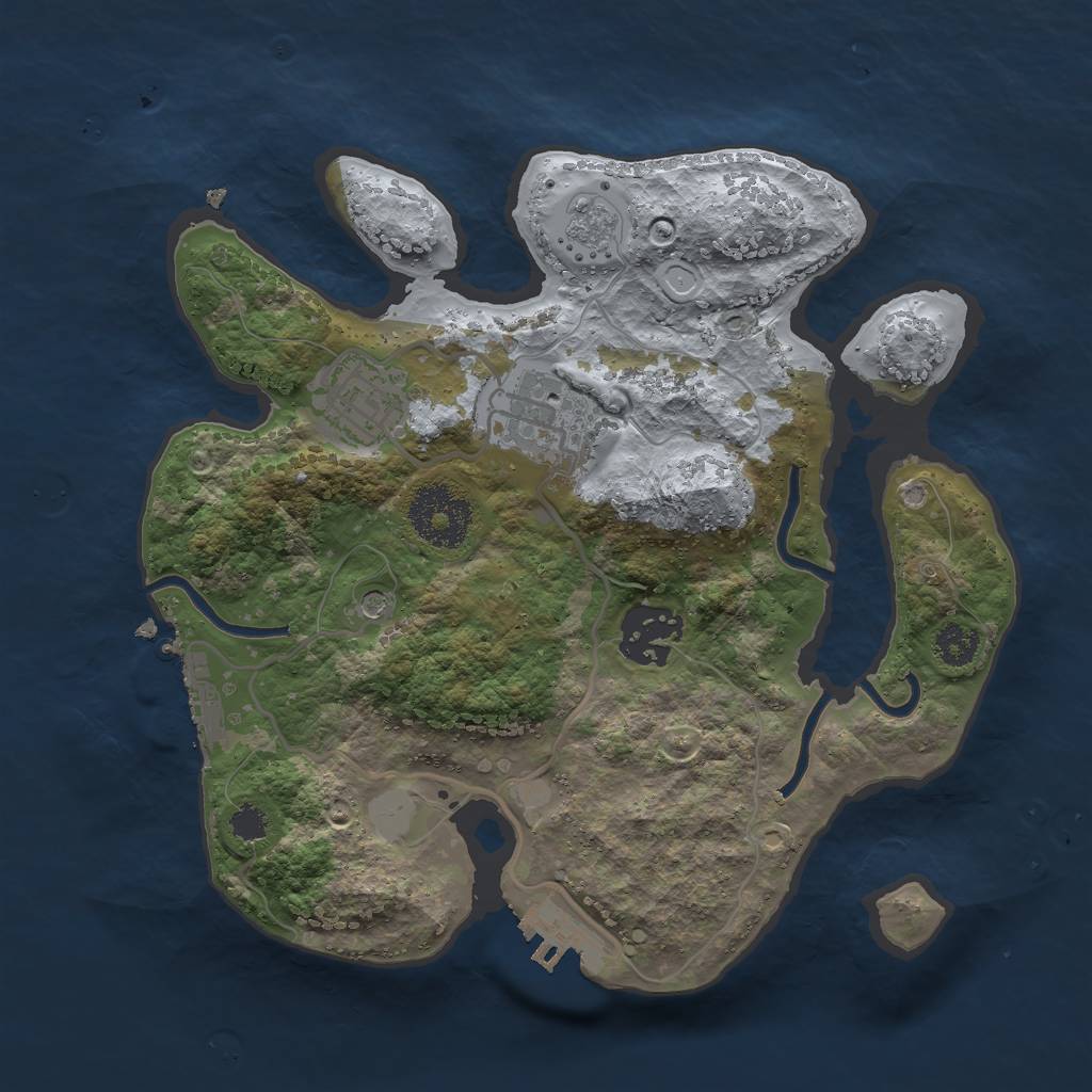 Rust Map: Procedural Map, Size: 2600, Seed: 285714455, 12 Monuments