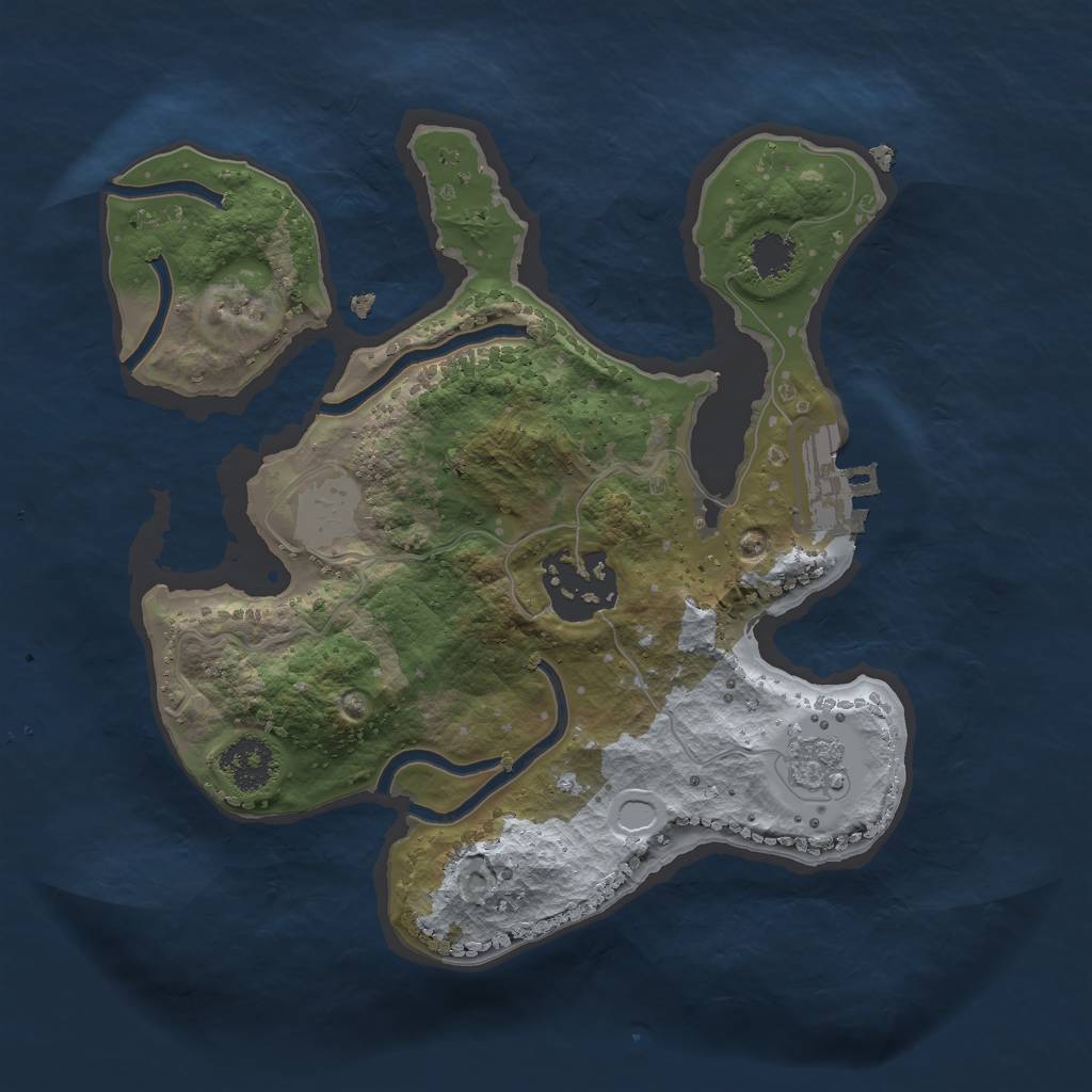 Rust Map: Procedural Map, Size: 2150, Seed: 400607187, 8 Monuments
