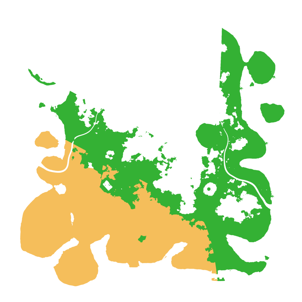 Biome Rust Map: Procedural Map, Size: 3500, Seed: 28499586