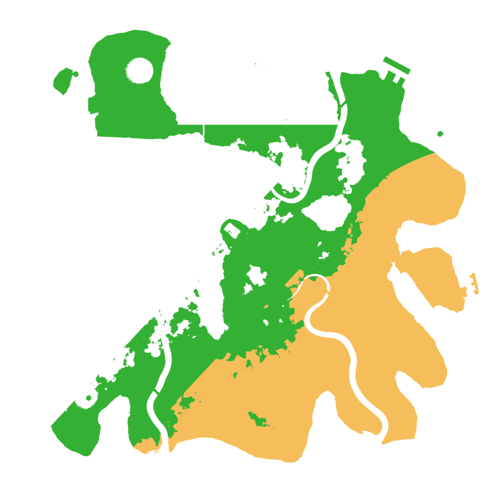 Biome Rust Map: Procedural Map, Size: 3500, Seed: 60197084