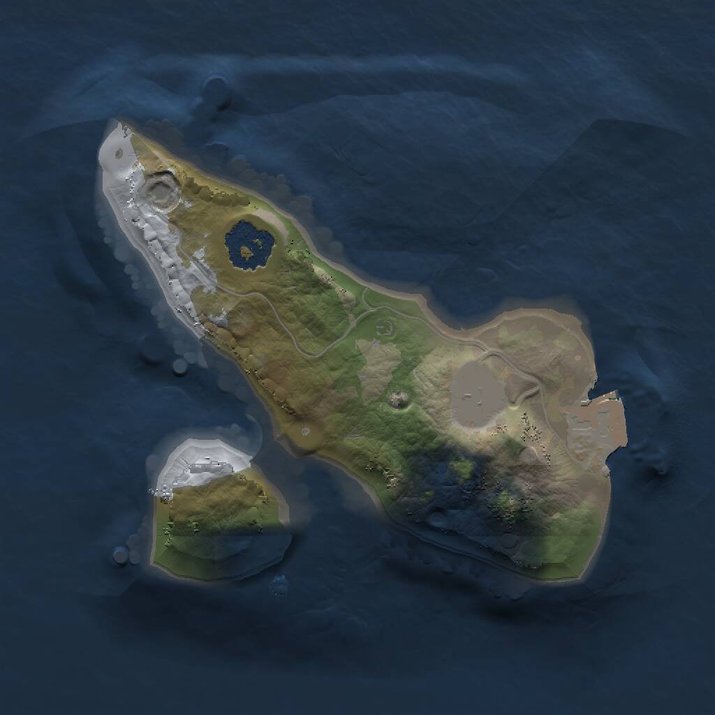 Rust Map: Procedural Map, Size: 1500, Seed: 456463, 1 Monuments