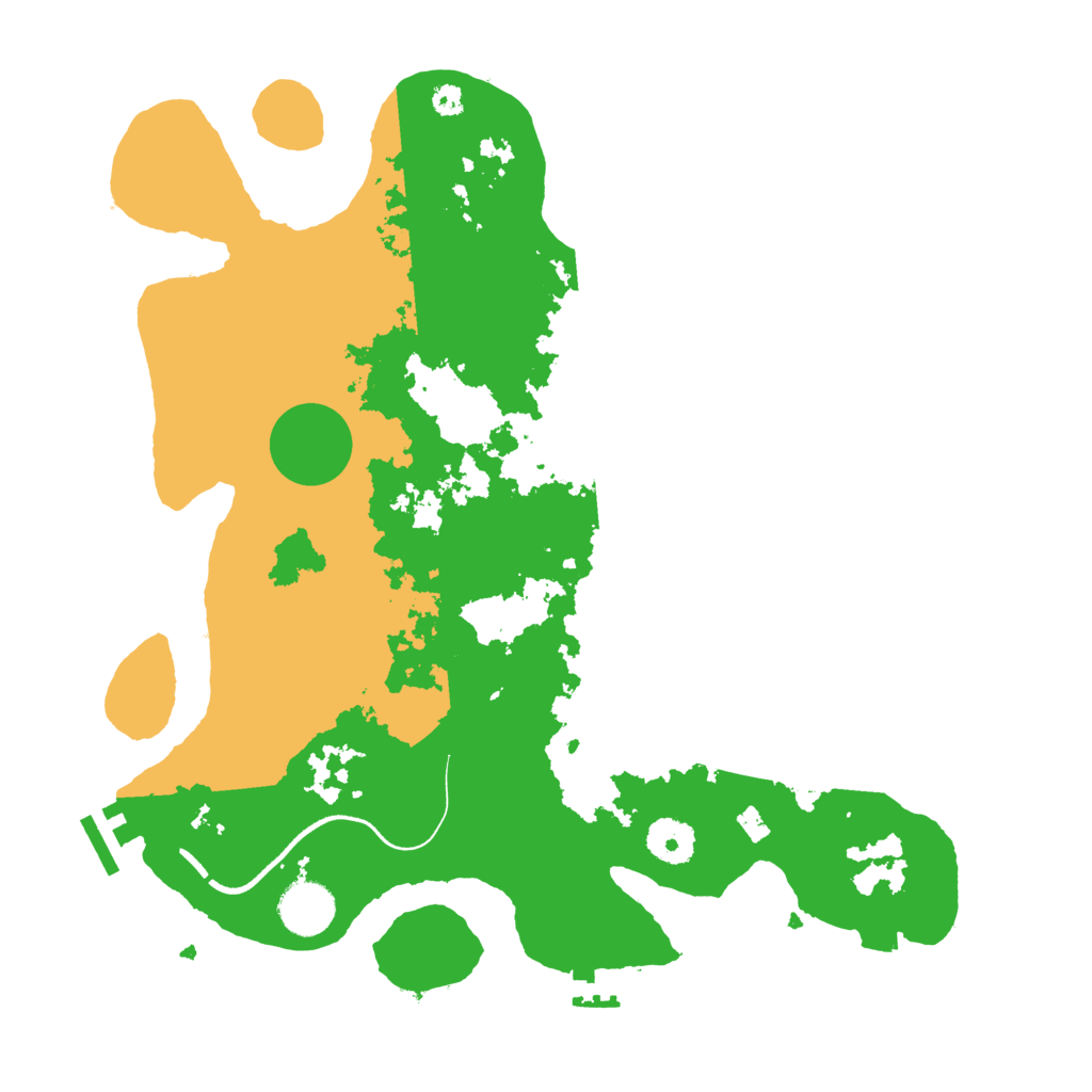 Biome Rust Map: Procedural Map, Size: 3500, Seed: 91832844