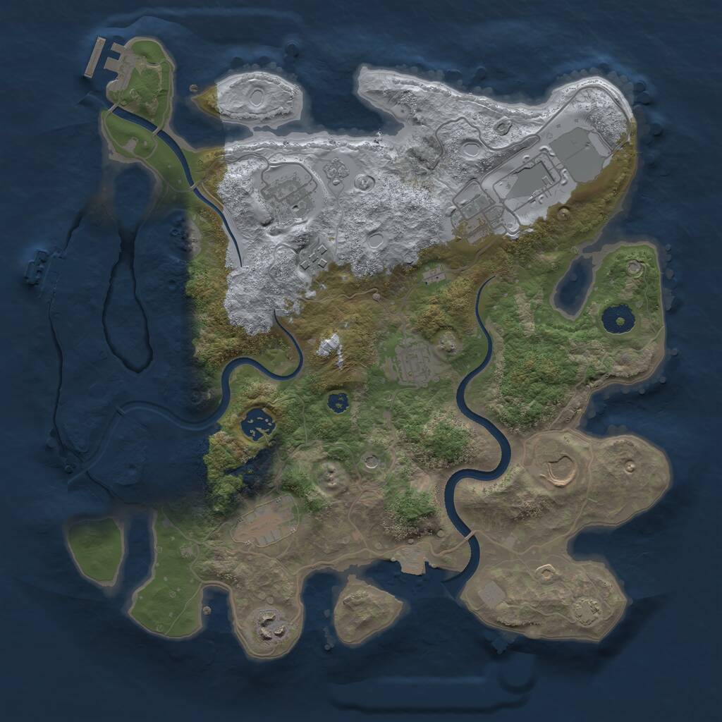 Rust Map: Procedural Map, Size: 3500, Seed: 1988110, 15 Monuments