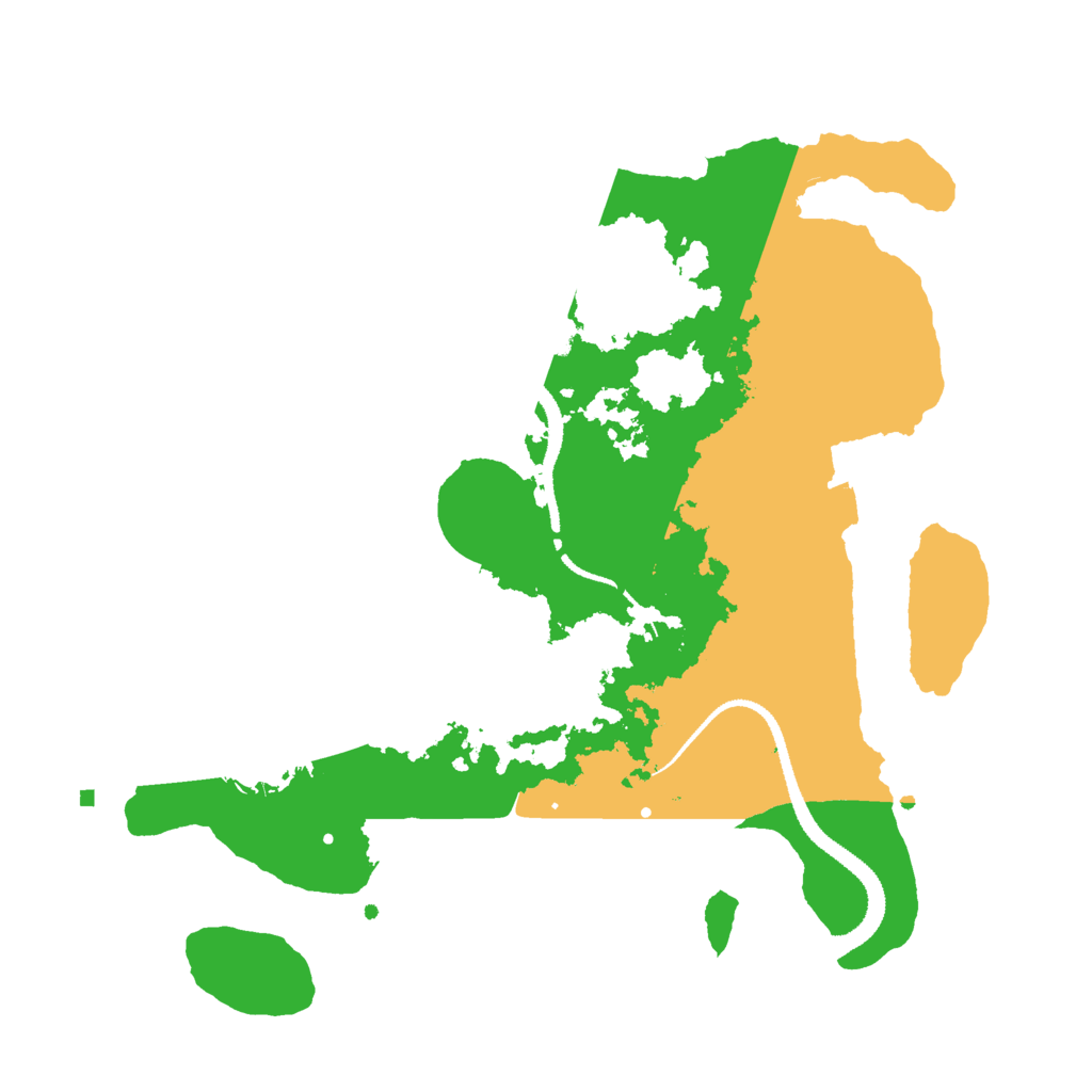 Biome Rust Map: Procedural Map, Size: 3000, Seed: 520