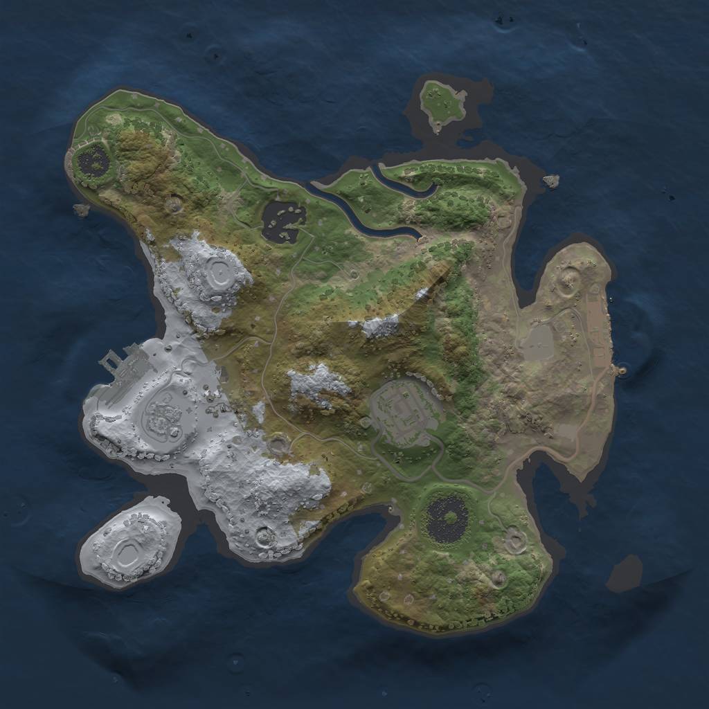 Rust Map: Procedural Map, Size: 2350, Seed: 1077759372, 10 Monuments