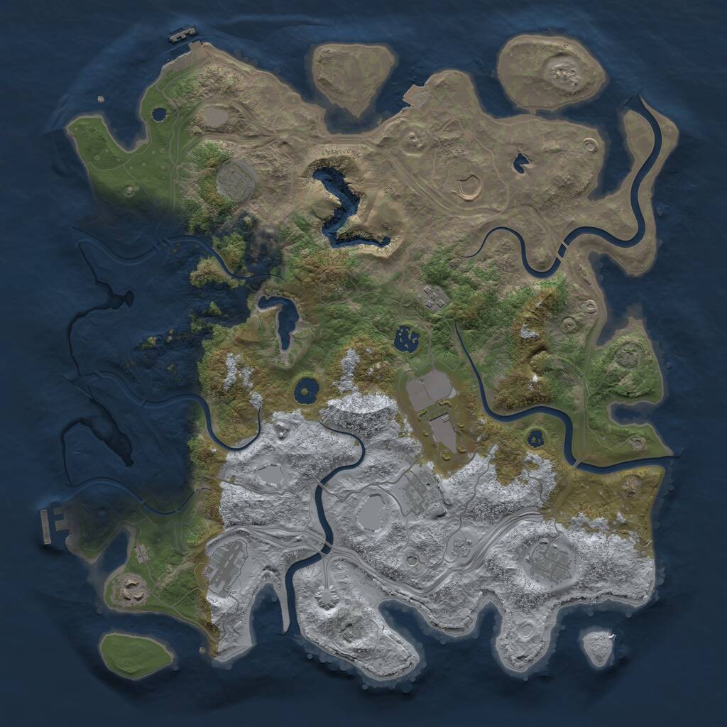 Rust Map: Procedural Map, Size: 4250, Seed: 476035244, 15 Monuments