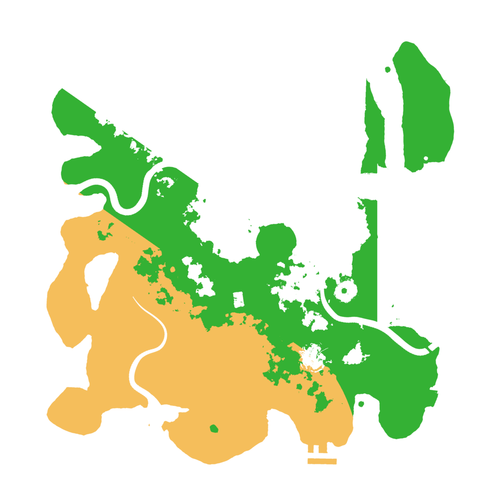 Biome Rust Map: Procedural Map, Size: 3500, Seed: 55105761