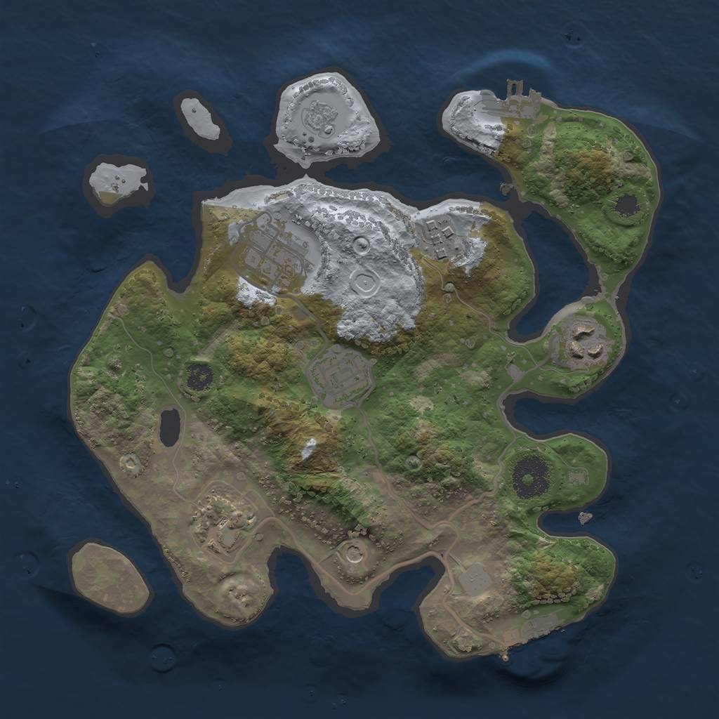 Rust Map: Procedural Map, Size: 2700, Seed: 862, 14 Monuments