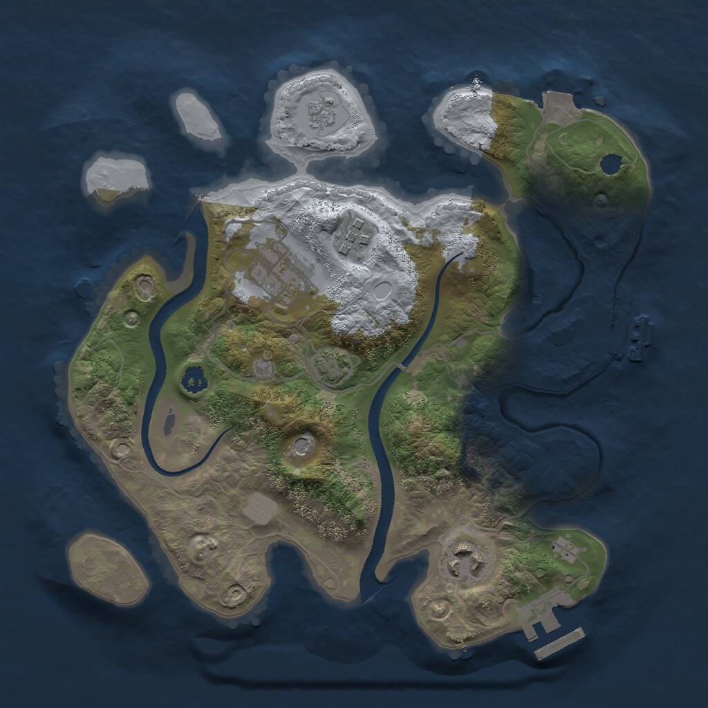 Rust Map: Procedural Map, Size: 2700, Seed: 862, 9 Monuments