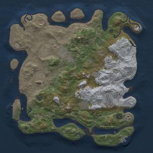 Thumbnail Rust Map: Procedural Map, Size: 4000, Seed: 1810443605, 19 Monuments