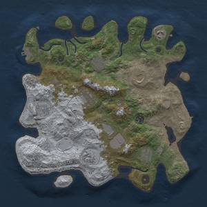 Thumbnail Rust Map: Procedural Map, Size: 3500, Seed: 52819950, 19 Monuments