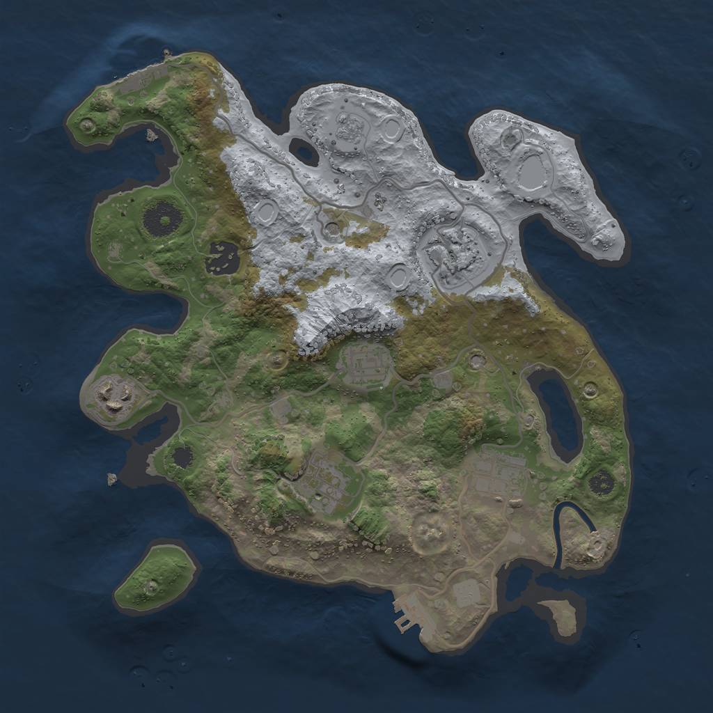 Rust Map: Procedural Map, Size: 3000, Seed: 1373450334, 15 Monuments