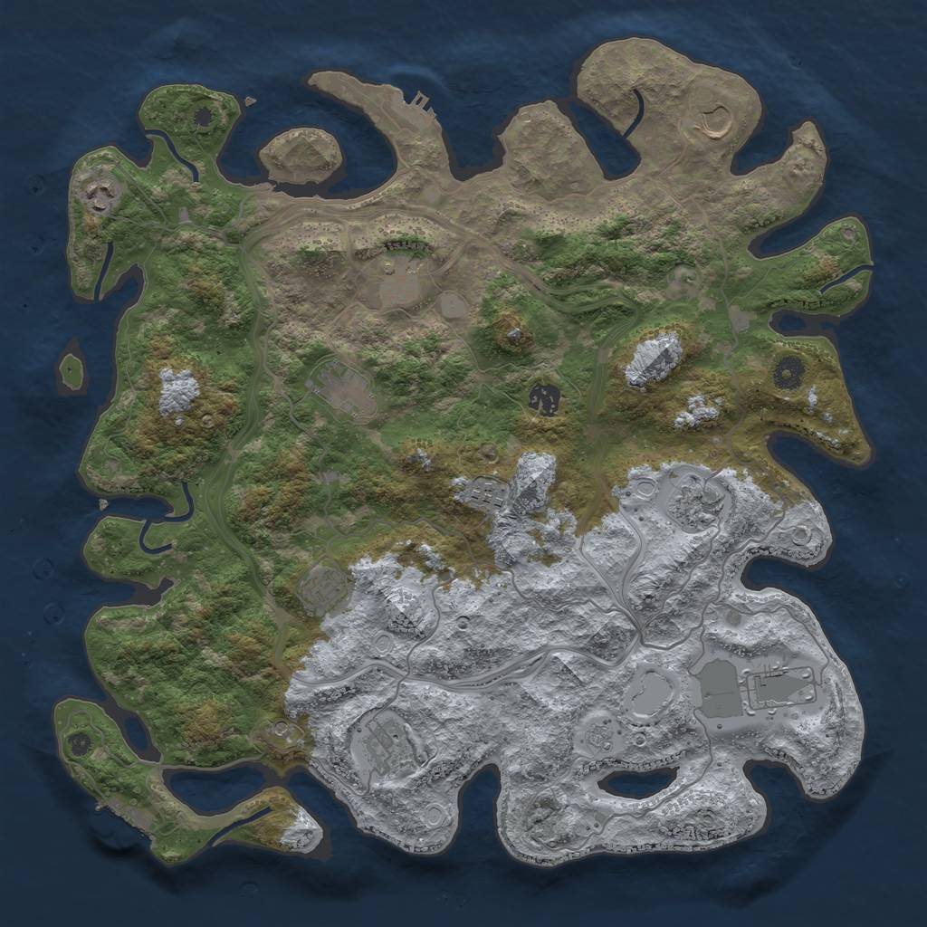 Rust Map: Procedural Map, Size: 4250, Seed: 242, 19 Monuments