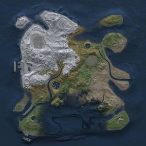 Thumbnail Rust Map: Procedural Map, Size: 3000, Seed: 411667848, 10 Monuments
