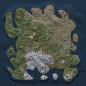 Thumbnail Rust Map: Procedural Map, Size: 3750, Seed: 5847384, 19 Monuments