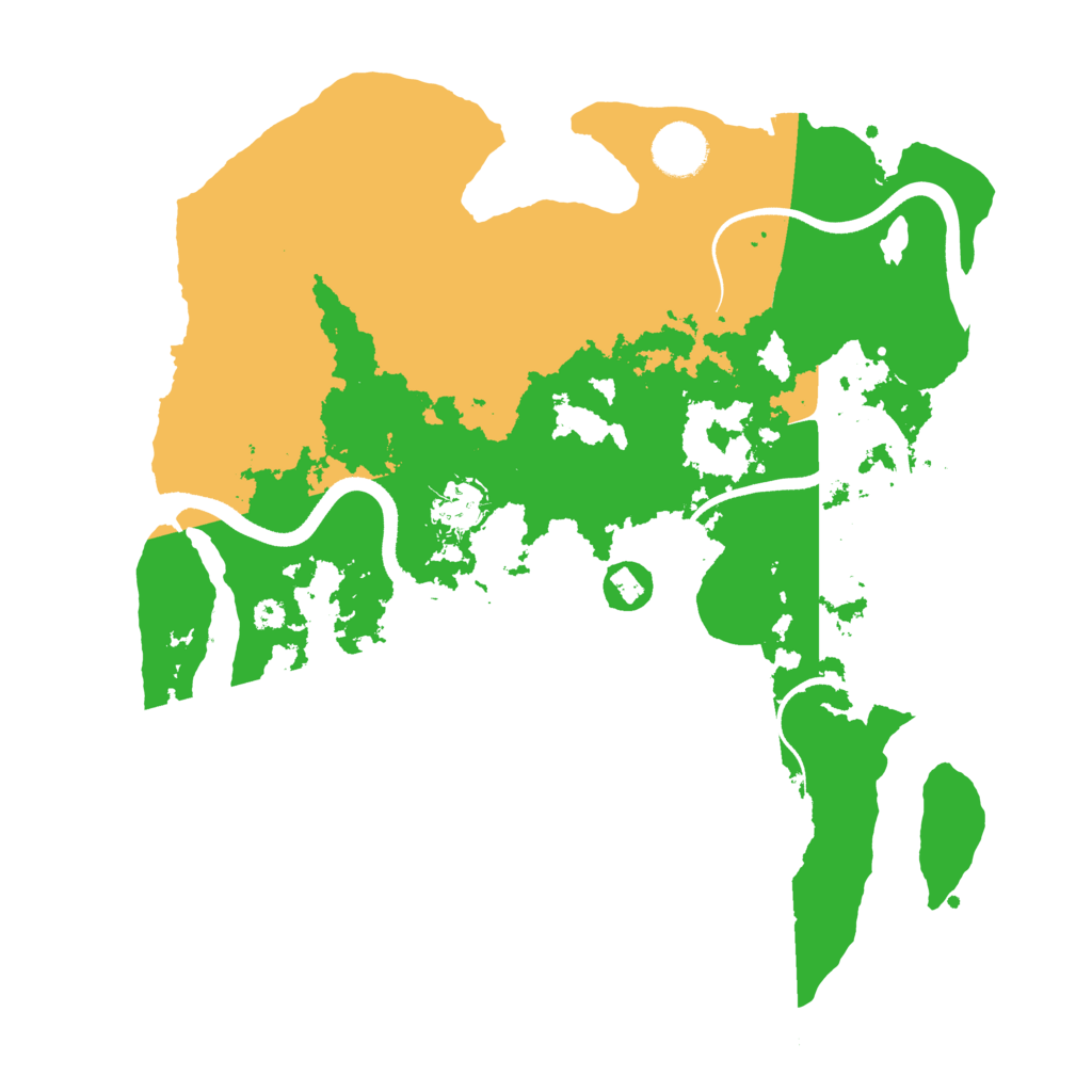 Biome Rust Map: Procedural Map, Size: 3500, Seed: 543119031