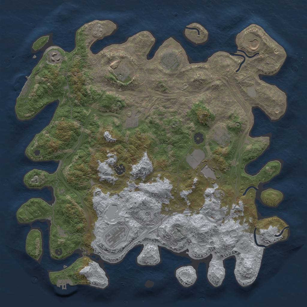 Rust Map: Procedural Map, Size: 4250, Seed: 13430, 19 Monuments