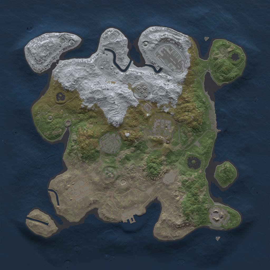 Rust Map: Procedural Map, Size: 3000, Seed: 111759657, 15 Monuments