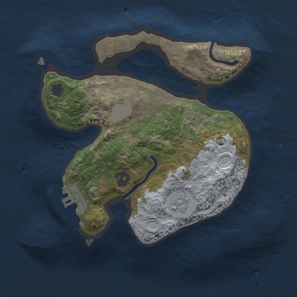 Rust Map: Procedural Map, Size: 2000, Seed: 7331, 7 Monuments