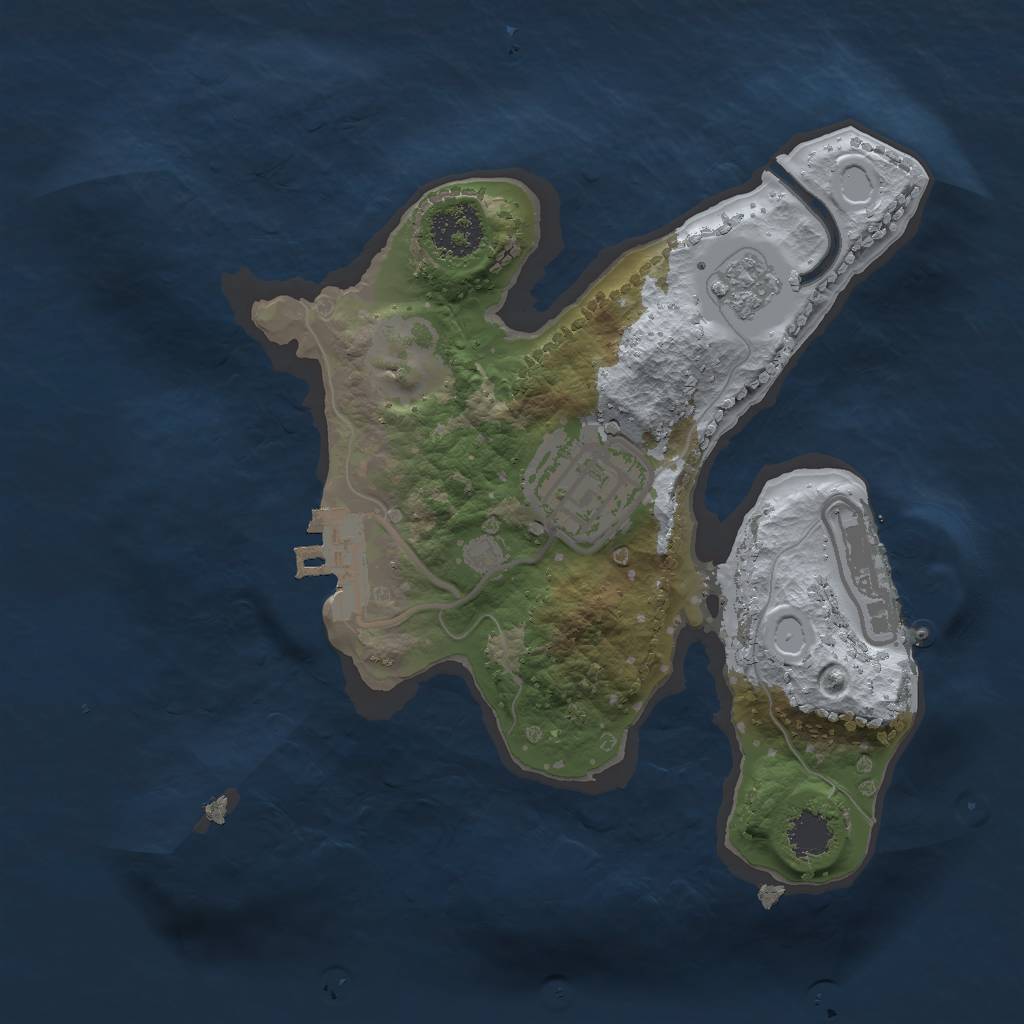 Rust Map: Procedural Map, Size: 2000, Seed: 1571086734, 9 Monuments