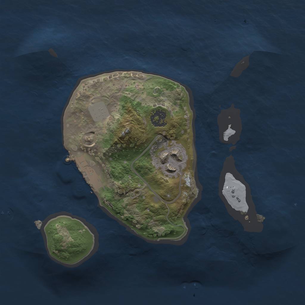 Rust Map: Procedural Map, Size: 1800, Seed: 456425, 7 Monuments