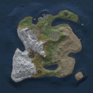 Thumbnail Rust Map: Procedural Map, Size: 2350, Seed: 7624831, 10 Monuments