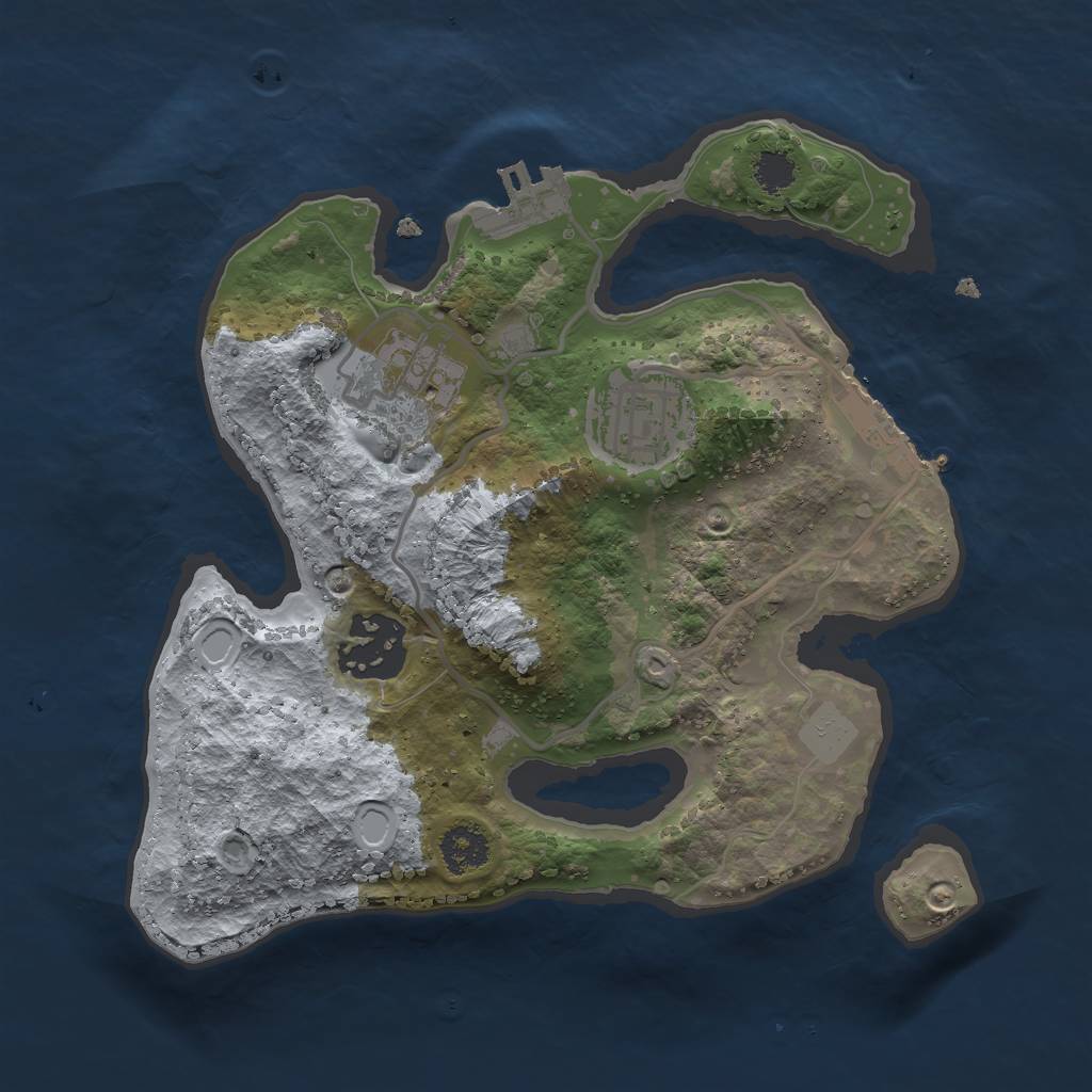 Rust Map: Procedural Map, Size: 2350, Seed: 7624831, 10 Monuments