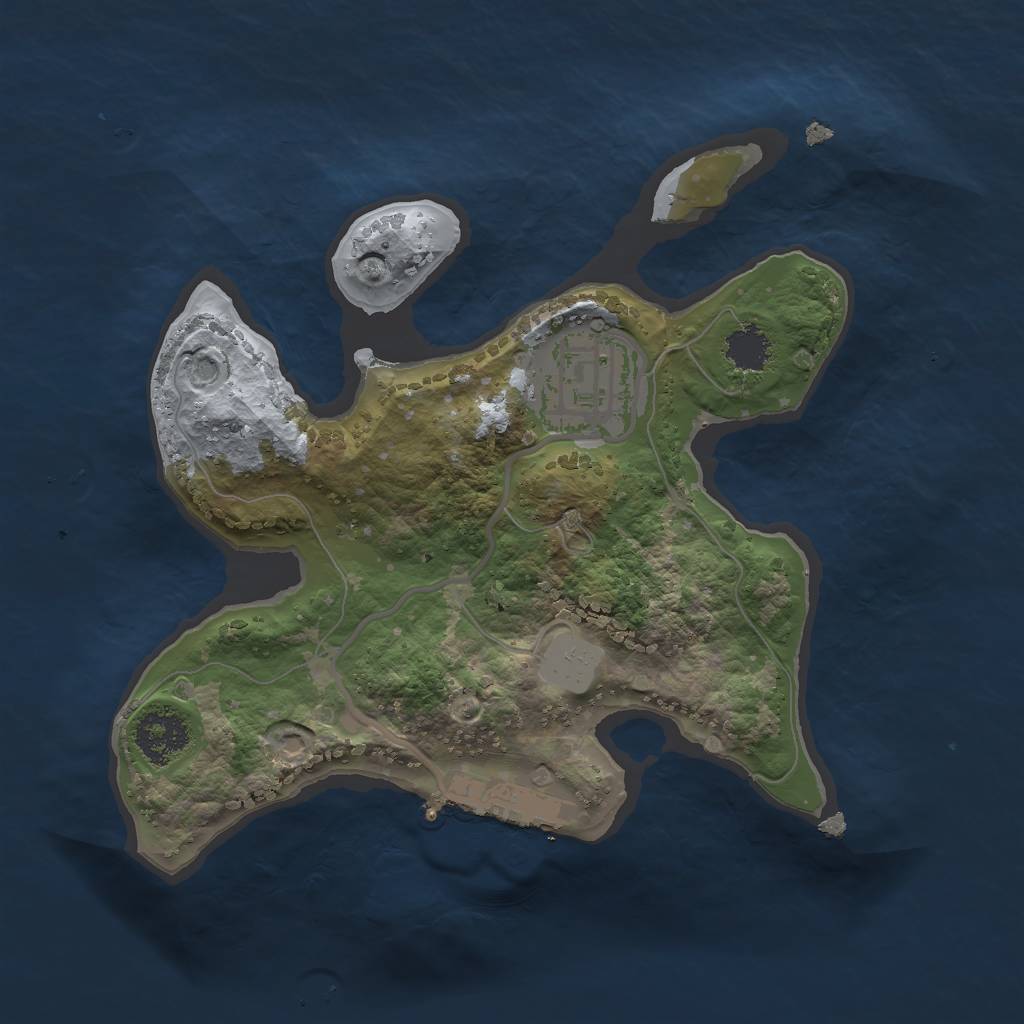 Rust Map: Procedural Map, Size: 2000, Seed: 477549670, 7 Monuments