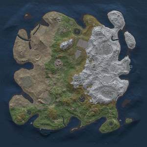 Thumbnail Rust Map: Procedural Map, Size: 3500, Seed: 1003968240, 19 Monuments