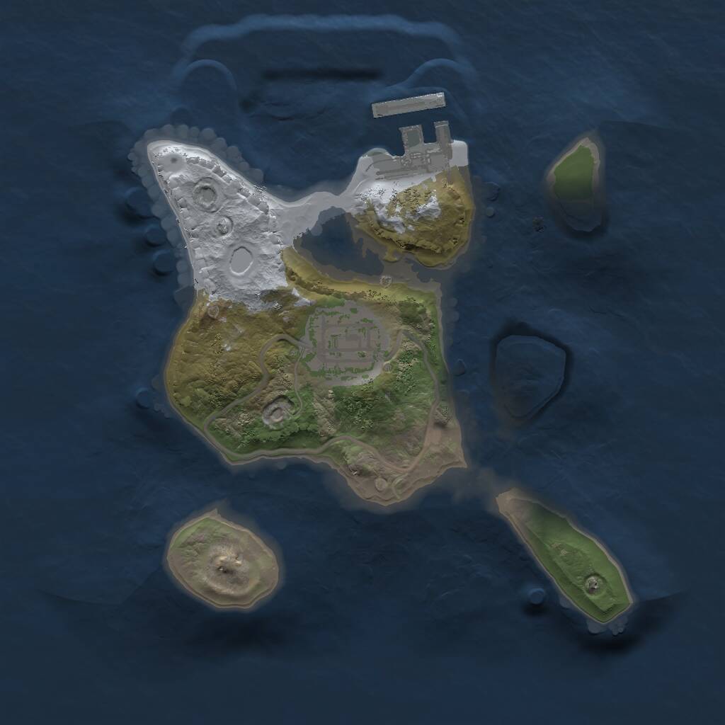 Rust Map: Procedural Map, Size: 2000, Seed: 56089472, 3 Monuments
