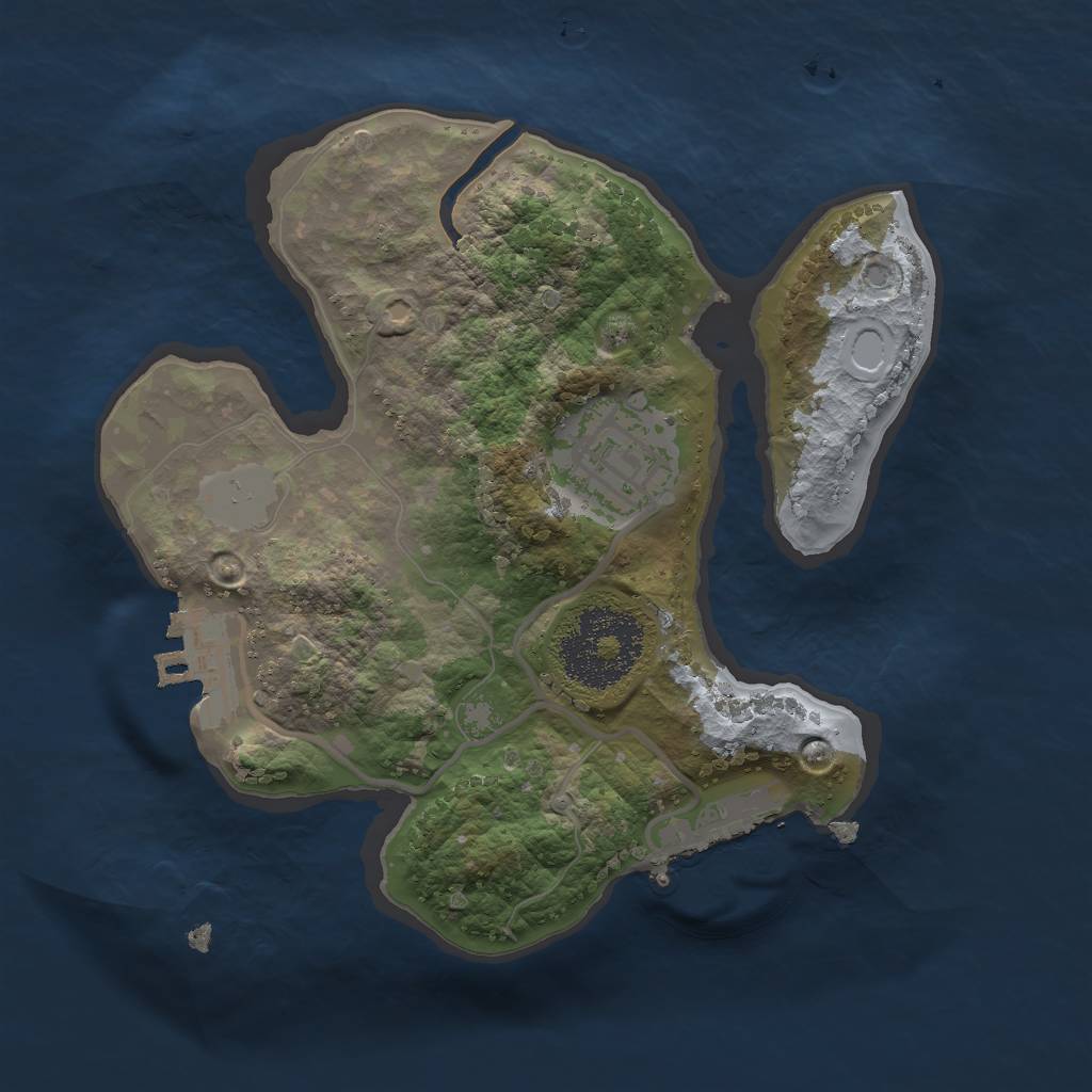 Rust Map: Procedural Map, Size: 2000, Seed: 6676767, 8 Monuments