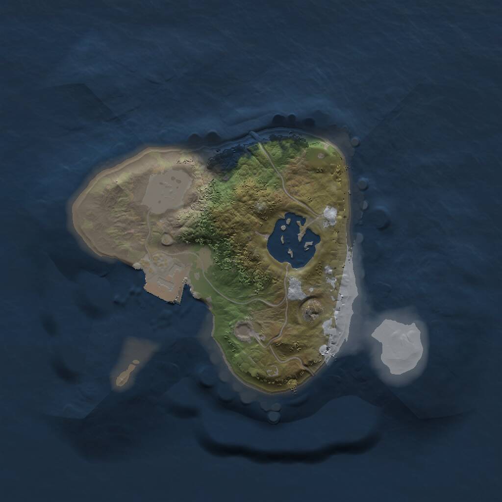 Rust Map: Procedural Map, Size: 1500, Seed: 12145, 2 Monuments