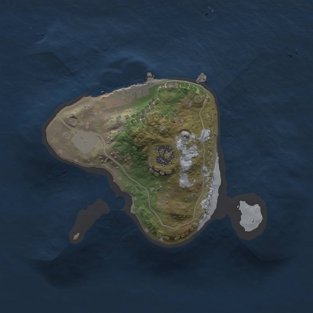 Rust Map: Procedural Map, Size: 1500, Seed: 12145, 5 Monuments
