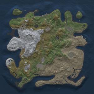 Thumbnail Rust Map: Procedural Map, Size: 3750, Seed: 676909838, 18 Monuments