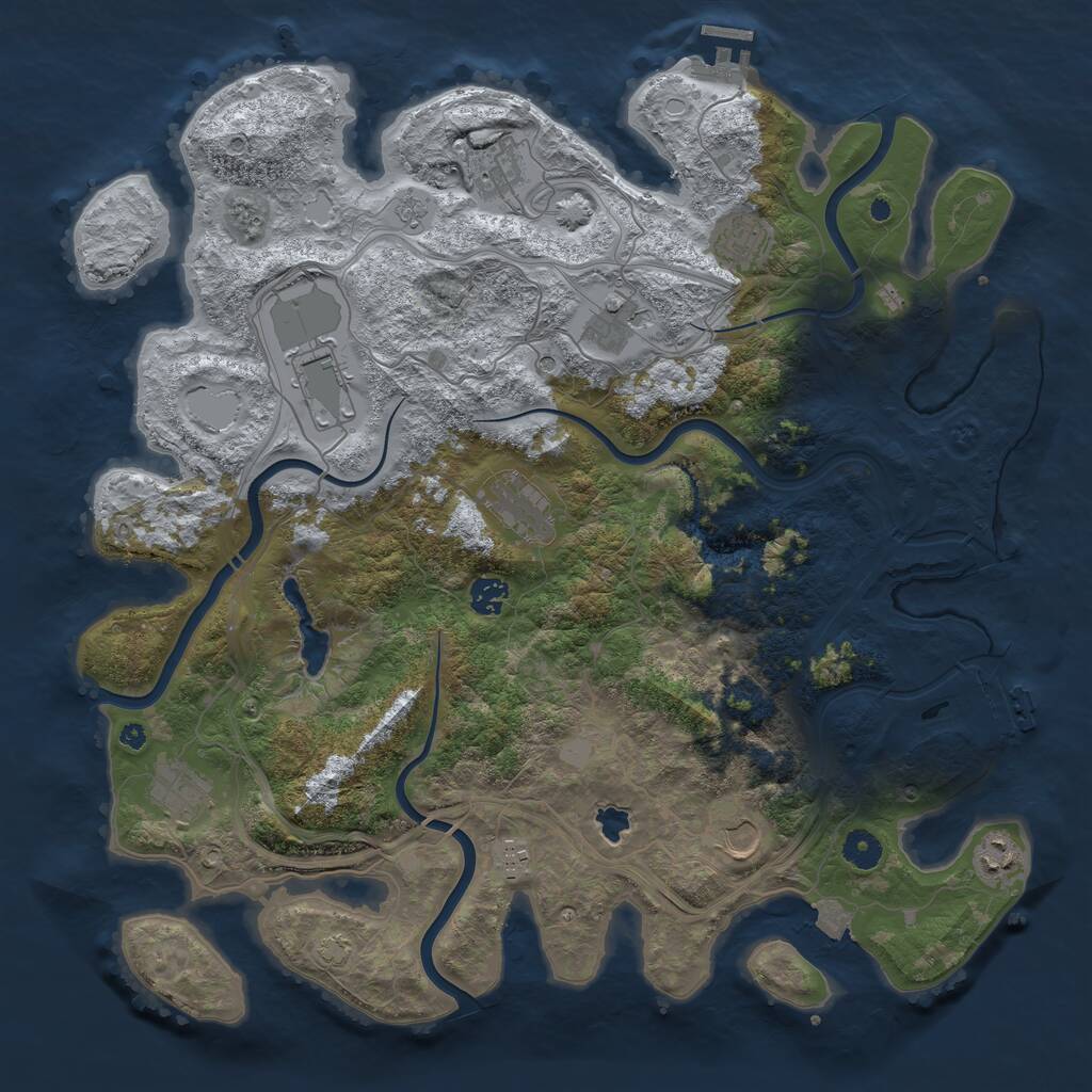 Rust Map: Procedural Map, Size: 4250, Seed: 1544873835, 16 Monuments