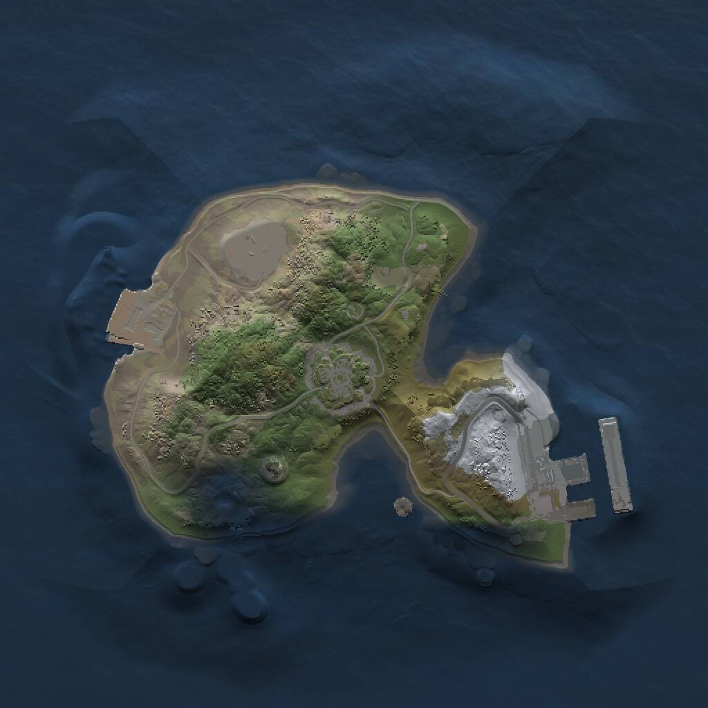 Rust Map: Procedural Map, Size: 1500, Seed: 65489, 3 Monuments