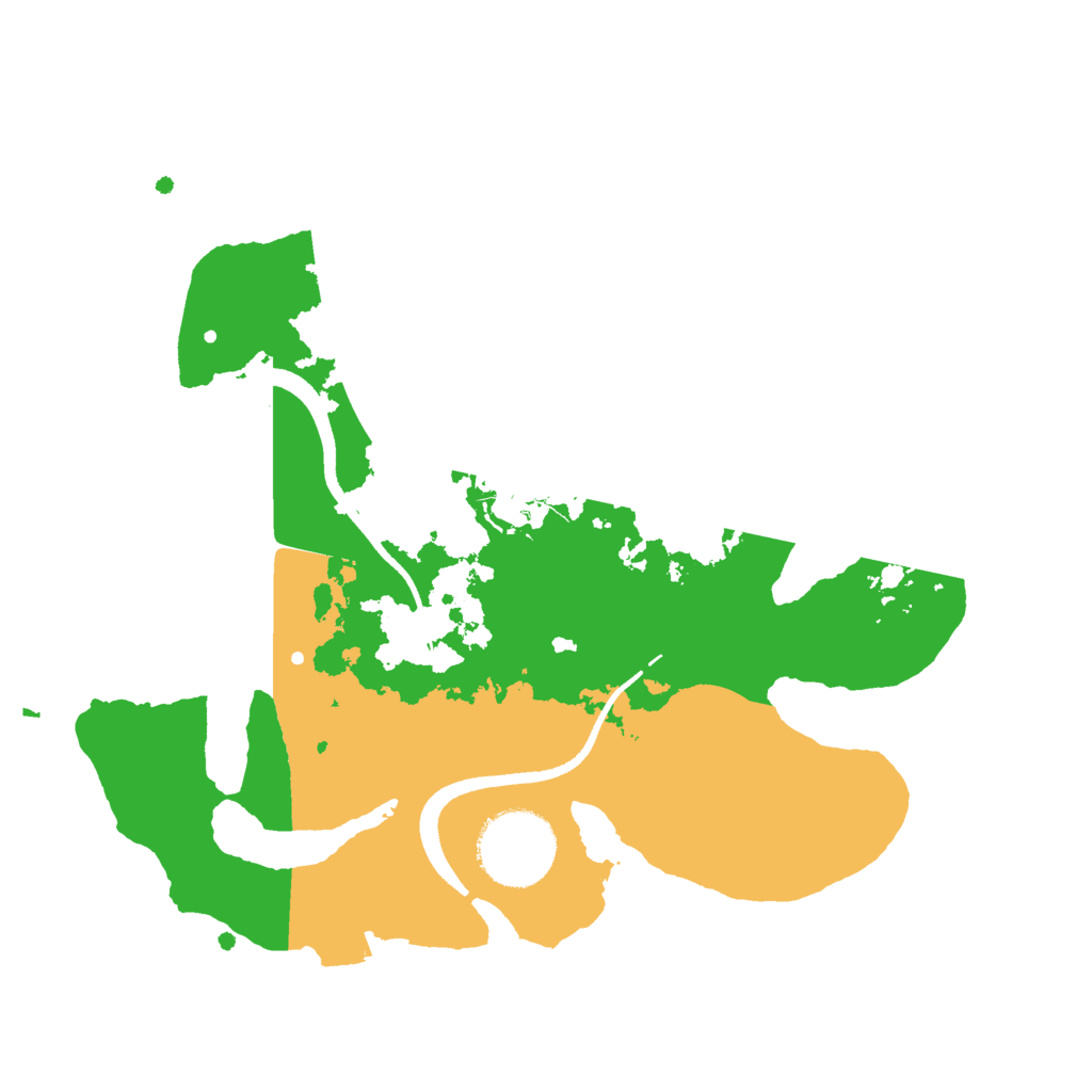 Biome Rust Map: Procedural Map, Size: 2500, Seed: 11277