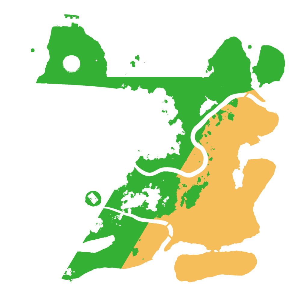 Biome Rust Map: Procedural Map, Size: 3200, Seed: 51819992